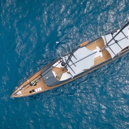 Reposado yacht aerial view