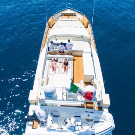 aerial shot of Riviera yacht