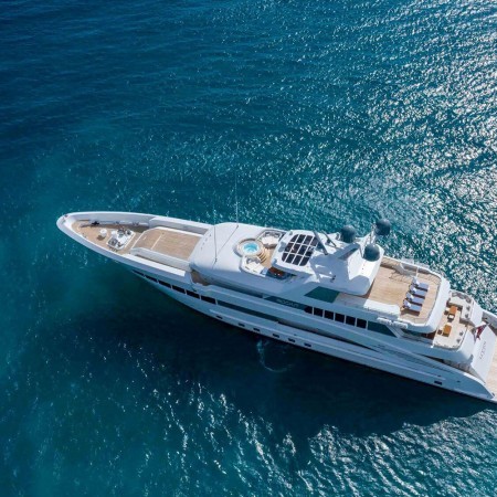 aerial view of Rock It yacht