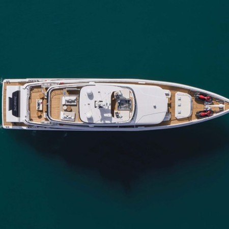 aerial photo of Rocket One yacht