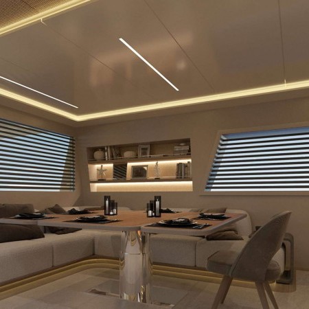 Samara catamaran interior