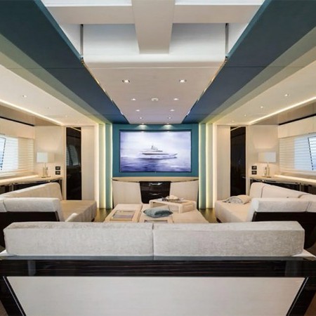 main salon of Sanctuary yacht