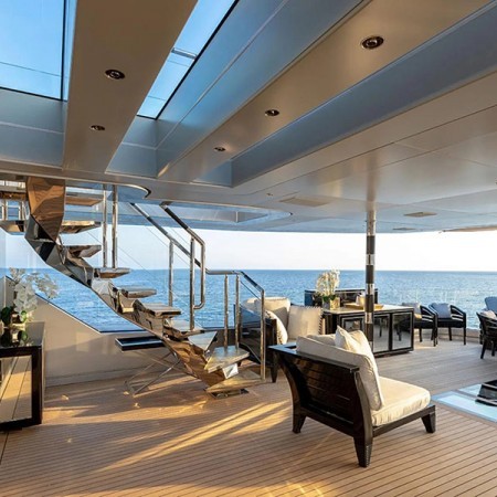 spacious deck lounge