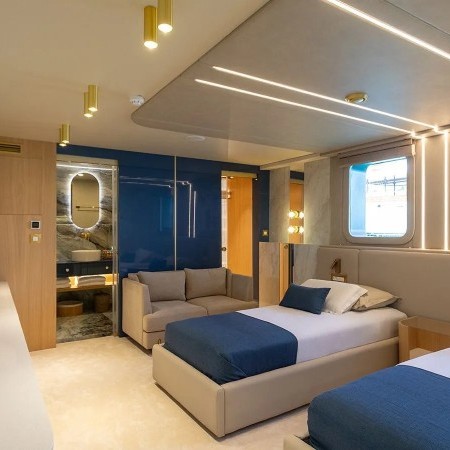 double cabin with twin double beds