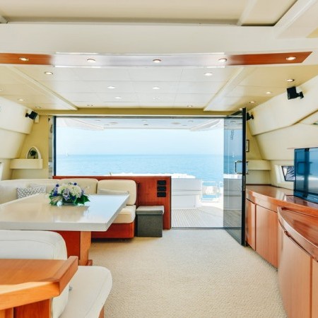 main salon of the yacht