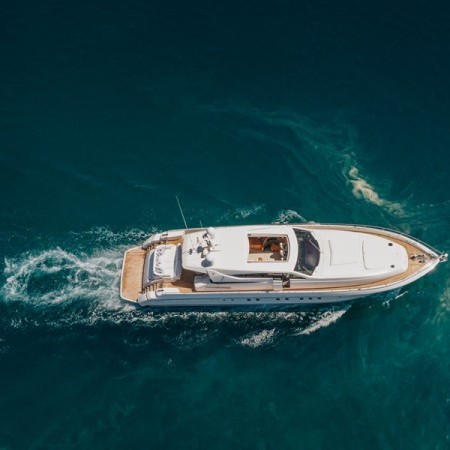 aerial photo of Sea Lady yacht in Croatia