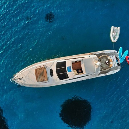 aerial shot of Sea U Riva yacht