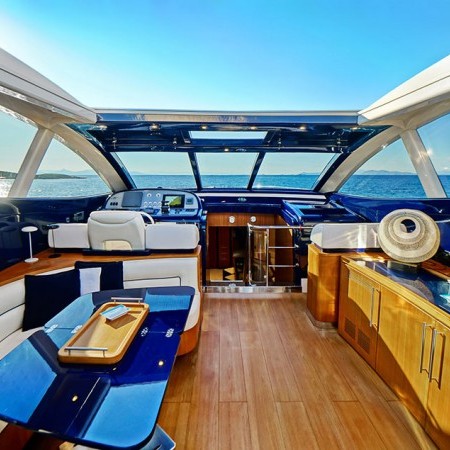 interior salon of Riva yacht