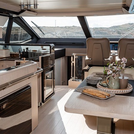 main salon of the yacht