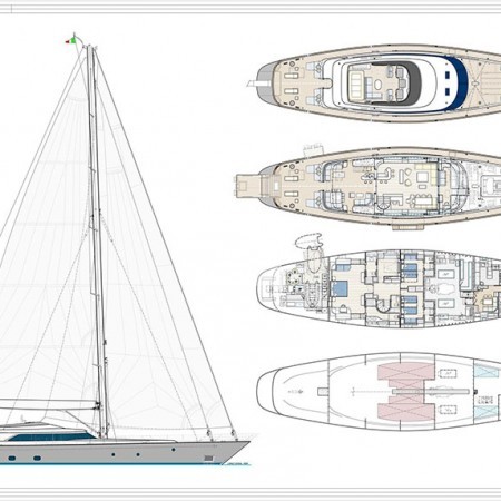 layout of Serendipity I sailboat