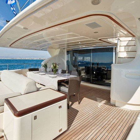 on board the Ferretti yacht