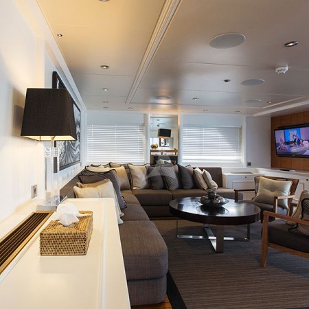 the main living area of the boat