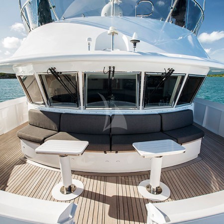 luxurious deck of the yacht