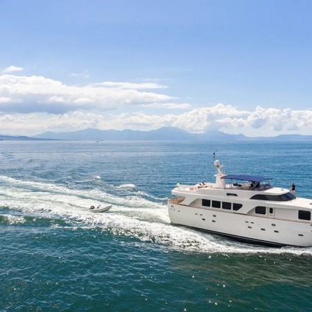 aerial view of Shangra yacht