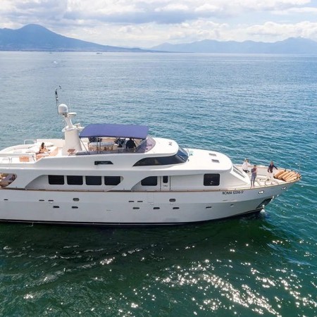 aerial view of Shangra yacht