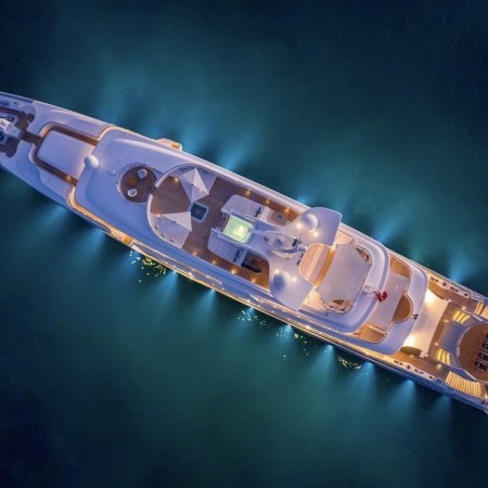 Siren yacht aerial view