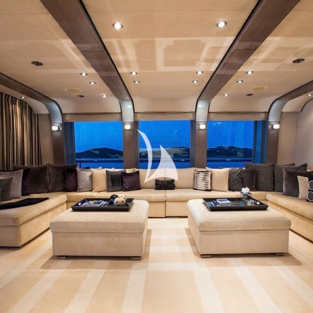living area of the yacht