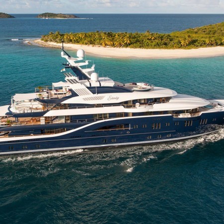 aerial view of SOlandge yacht