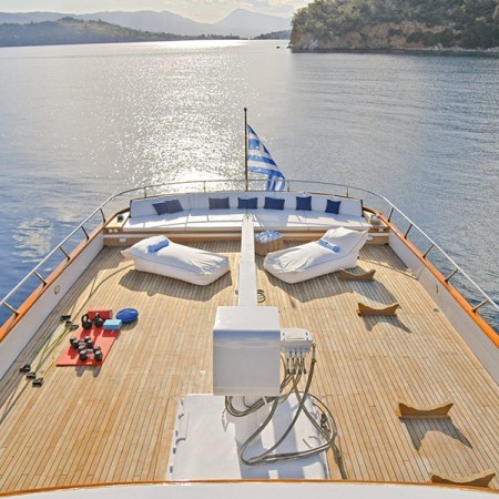 spacious deck on Something Cool superyacht