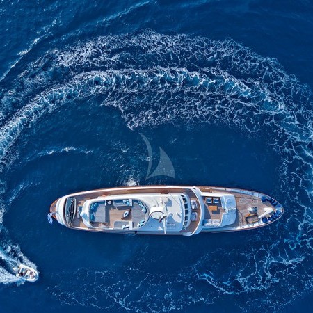 aerial view of Sounion II superyacht