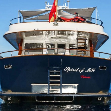 back view of the yacht