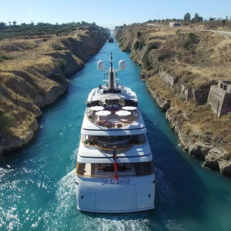 St David yacht aerial view