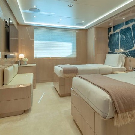 double cabin on Starlust superyacht