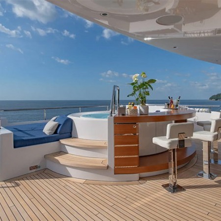 spacious deck area