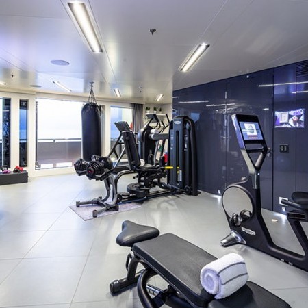 yacht charter with gym