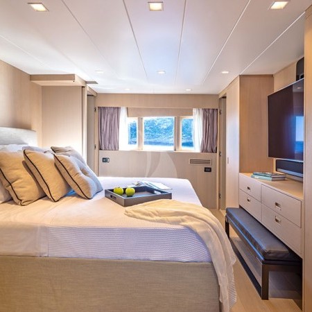 one of the double cabins of the boat