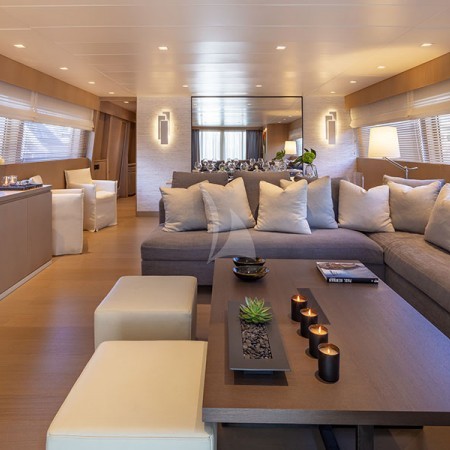 main living room of the boat
