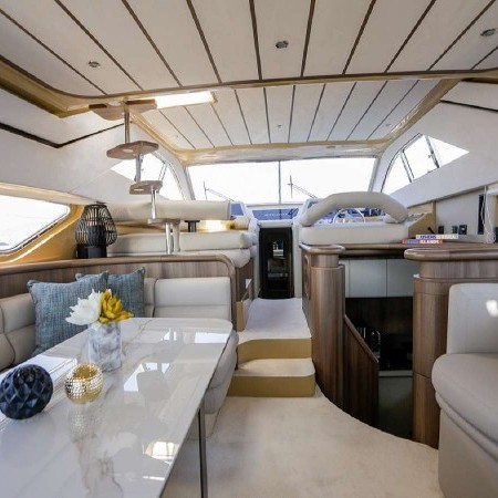 main salon of Summer Camp yacht