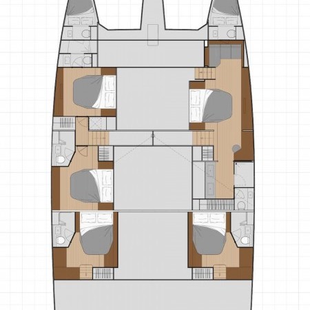 Sunmoon catamaran deck plan layout