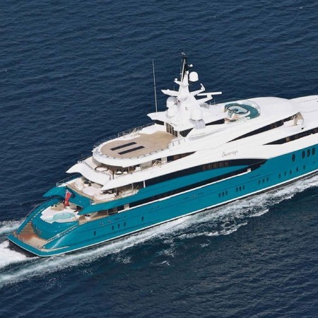 Sundays yacht aerial view