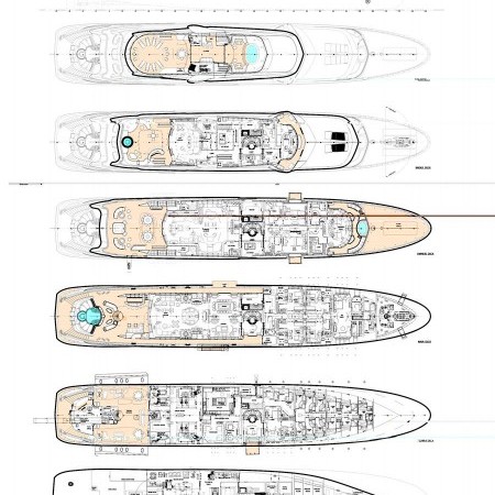 Sunrays yacht deck plan layout