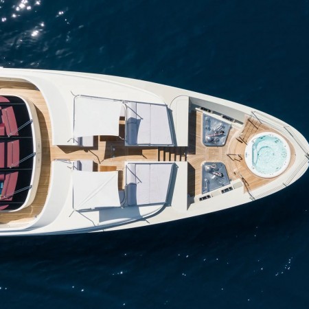 aerial photo of Takara One yacht charter