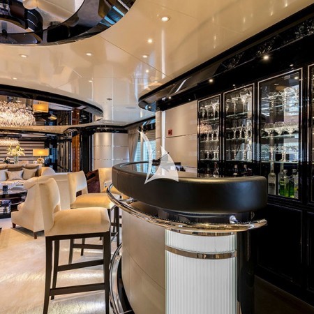 interior of the yacht