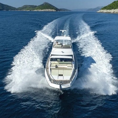 aerial photo of Tamara II yacht in Croatia