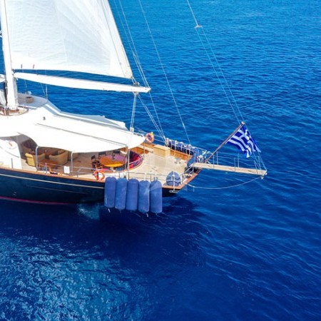 aerial shot of tamarita sailing yacht