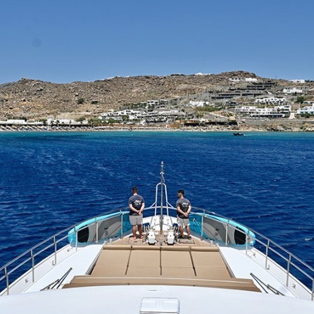 yacht mykonos for large groups
