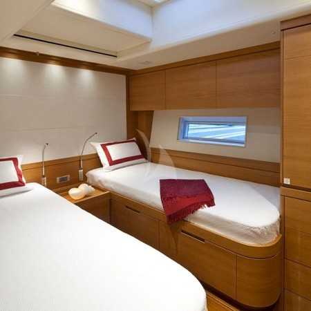 one of the sailing boat's cabins