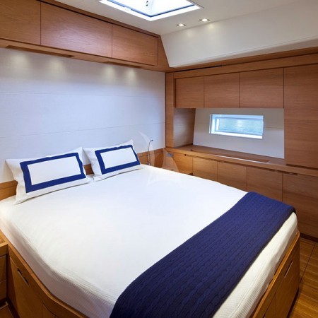 one of the sailing boat's cabins