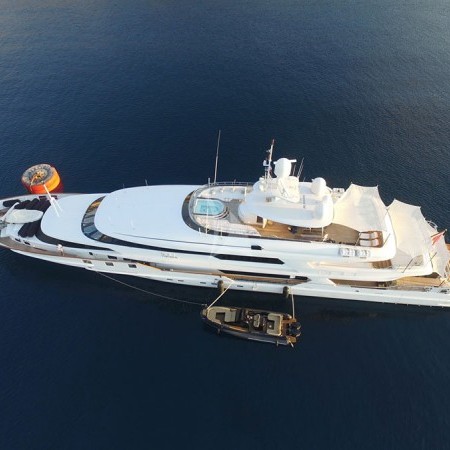 aerial shot of the Wellesley yacht