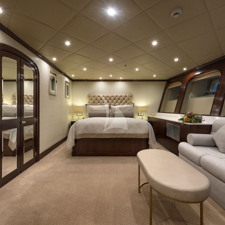 luxurious cabin on The Wellesley megayacht
