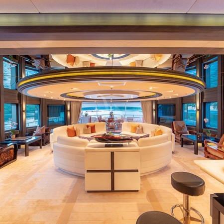 living area at Trident yacht