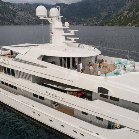 aerial view of trident yacht
