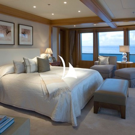 double cabin of the yacht