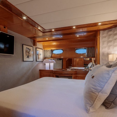 one of the cabins on board Va Bene