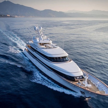 aerial view of Vassa superyacht