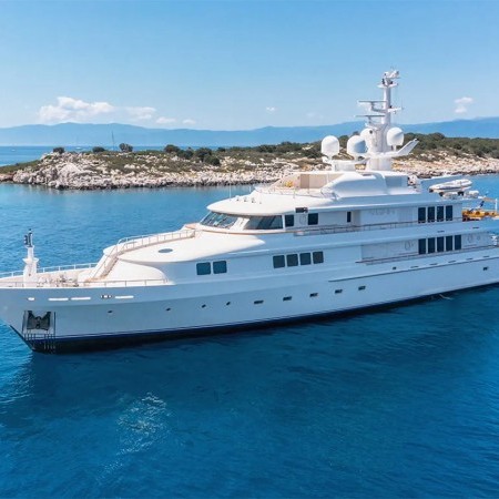 Aerial view of Vera superyacht charter